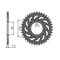 Звезда задняя SUNSTAR 1-4347-39