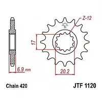 Звезда передняя JT SPROCKETS JTF1120.12