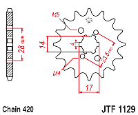 Звезда передняя JT SPROCKETS JTF1129.12