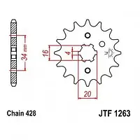 Звезда передняя JT SPROCKETS JTF1263.12