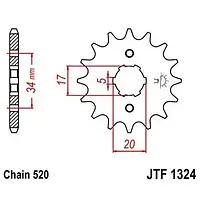 Звезда передняя JT SPROCKETS JTF1324.13