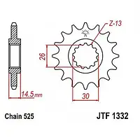 Звезда передняя JT SPROCKETS JTF1332.16