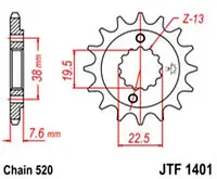 Звезда передняя JT SPROCKETS JTF1401.14