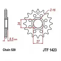 Звезда передняя JT SPROCKETS JTF1423.17