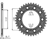 Звезда задняя SUNSTAR 1-5485-44