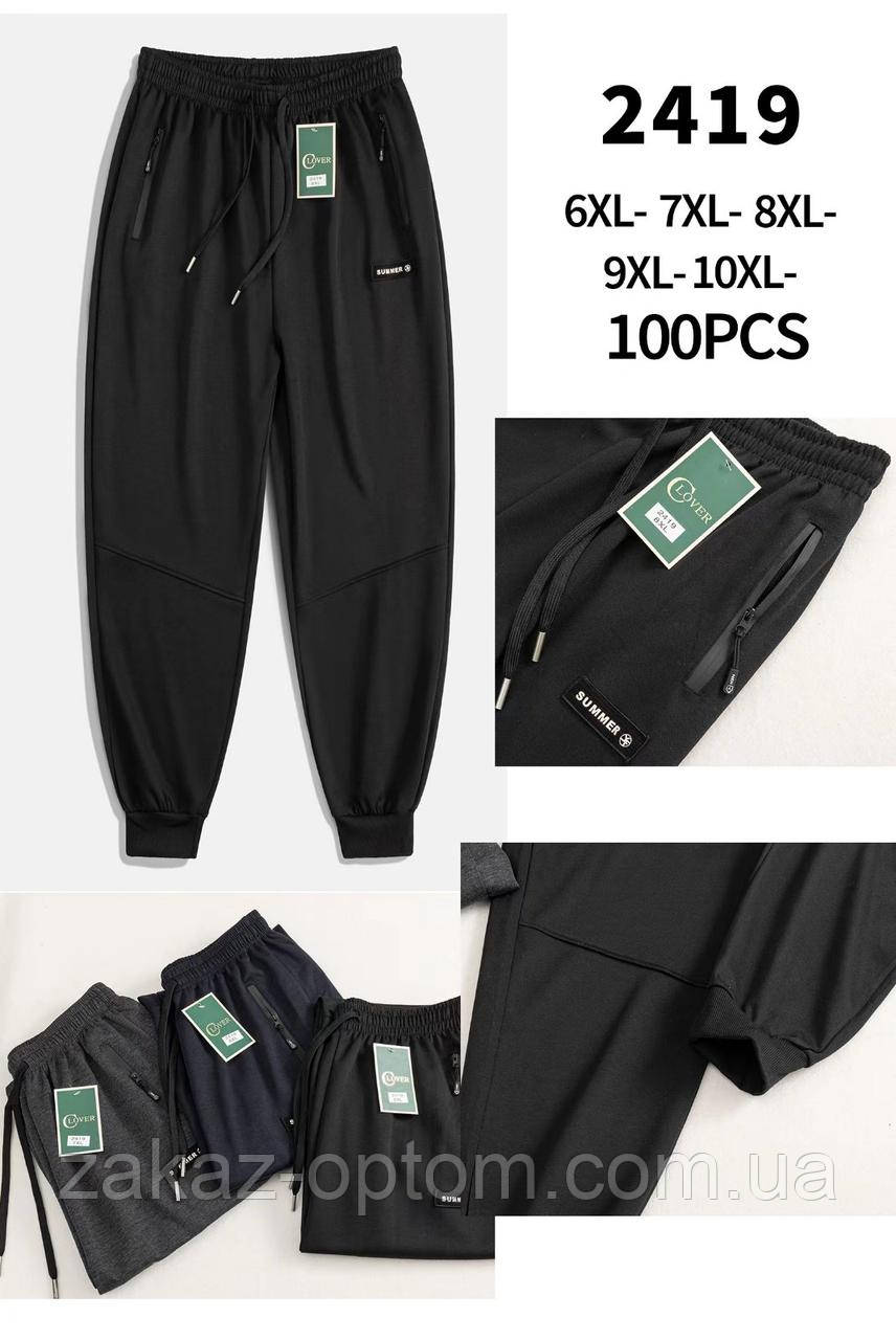 Спортивні штани чоловічі батал оптом (6XL-10XL) Китай 2419-115677