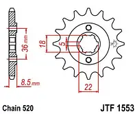 Звезда передняя JT SPROCKETS JTF1553.14