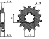 Звезда передняя SUNSTAR 31214