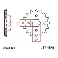 Звезда передняя JT SPROCKETS JTF1559.14