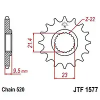 Звезда передняя JT SPROCKETS JTF1577.15