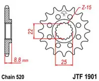 Звезда передняя JT SPROCKETS JTF1901.11