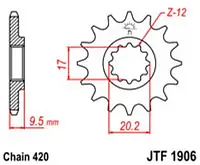 Звезда передняя JT SPROCKETS JTF1906.14