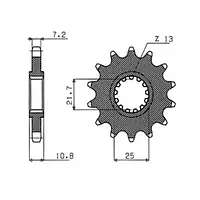 Звезда передняя SUNSTAR 41416