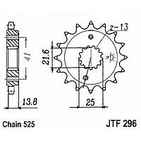 Звезда передняя JT SPROCKETS JTF296.15RB