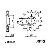 Звезда передняя JT SPROCKETS JTF308.15RB