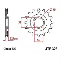 Звезда передняя JT SPROCKETS JTF326.12