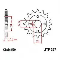 Звезда передняя JT SPROCKETS JTF327.13
