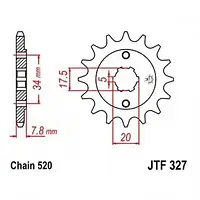 Звезда передняя JT SPROCKETS JTF327.14