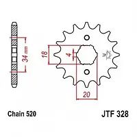 Звезда передняя JT SPROCKETS JTF328.13