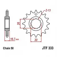 Звезда передняя JT SPROCKETS JTF333.15