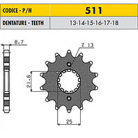 Звезда передняя SUNSTAR 51117