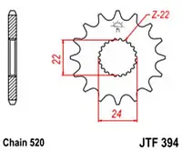 Звезда передняя JT SPROCKETS JTF394.16