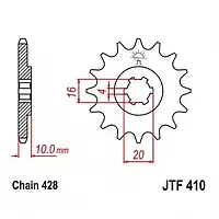 Звезда передняя JT SPROCKETS JTF410.14