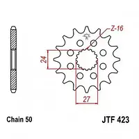 Звезда передняя JT SPROCKETS JTF423.18