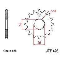 Звезда передняя JT SPROCKETS JTF426.14