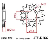 Звезда передняя JT SPROCKETS JTF432.15