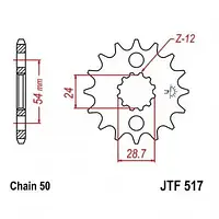 Звезда передняя JT SPROCKETS JTF517.17