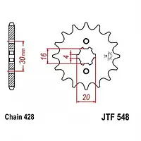 Звезда передняя JT SPROCKETS JTF548.13