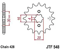 Звезда передняя JT SPROCKETS JTF548.14