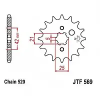 Звезда передняя JT SPROCKETS JTF569.13