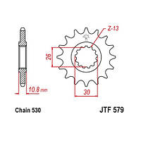 Звезда передняя JT SPROCKETS JTF579.16RB