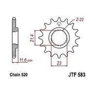 Звезда передняя JT SPROCKETS JTF583.13