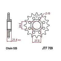 Звезда передняя JT SPROCKETS JTF709.16