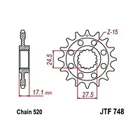 Звезда передняя JT SPROCKETS JTF748.15