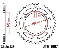 Звезда задняя JT SPROCKETS JTR1067.52