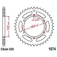 Звезда задняя JT SPROCKETS JTR1074.44