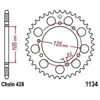 Звезда задняя JT SPROCKETS JTR1134.48