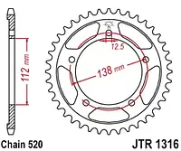 Звезда задняя JT SPROCKETS JTR1316.39