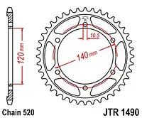 Звезда задняя JT SPROCKETS JTR1490.37