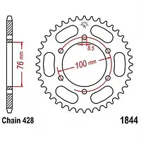 Звезда задняя JT SPROCKETS JTR1844.48