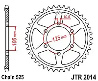 Звезда задняя JT SPROCKETS JTR2014.47