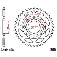 Звезда задняя JT SPROCKETS JTR269.38