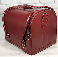 Б'юті кейс валіза для майстра салонів краси з гладкого шкірозамінника на змійці