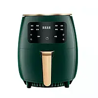 Аэрогриль электрический для дома. Аэрофритюрница 4,5 л, 1400 Вт, AIR FRYER XL-614, Зеленая / Фритюрница гриль