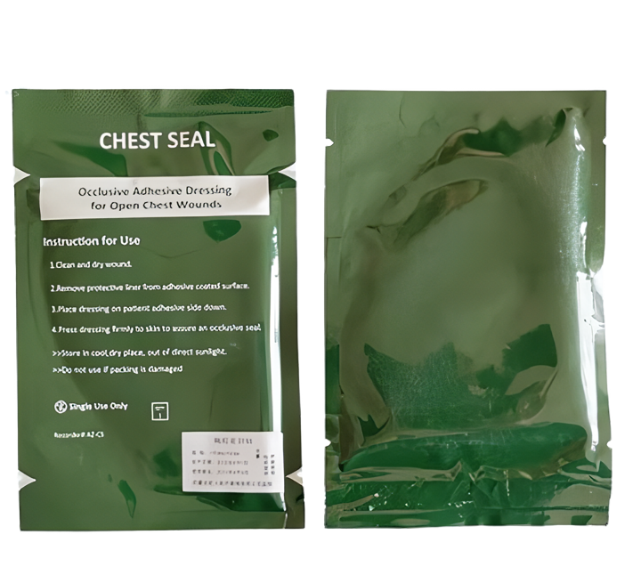 Оклюзійна (оклюзивна, окклюзивна) торокарна пов'язка  Chest Seal не вентильована (без клапана)