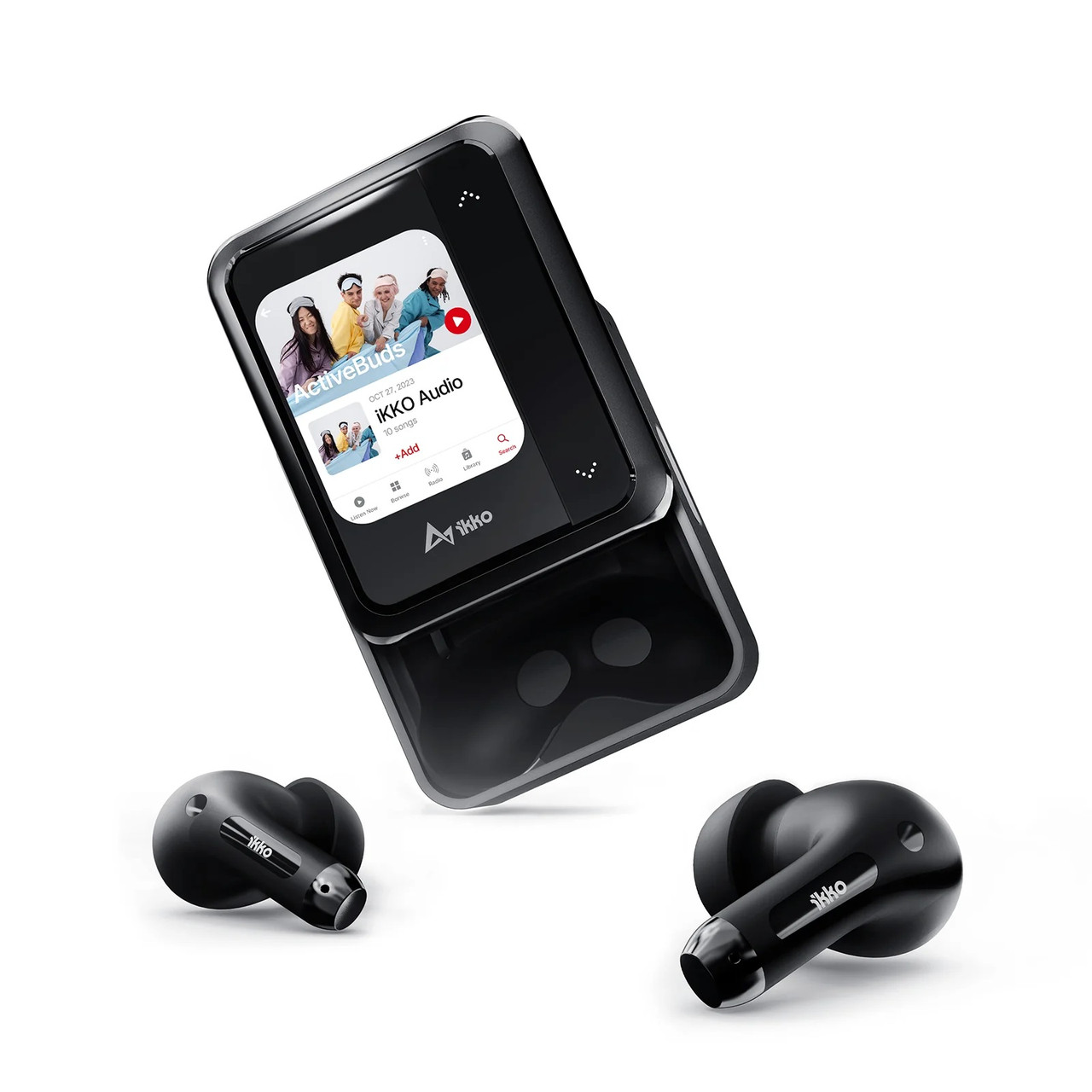 ⇒ iKKO ActiveBuds (black) - інтелектуальні навушники з Ai перекладачем 45+ мовами, Chat GPT, дзвінки, ANC 45dB